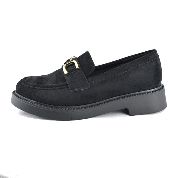  Derbies a platforme pour femme 7516-2 noir  chaussure homme cuir maroc 